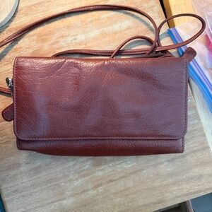 Overland All-Leather Crossbody Bag – Rich Brown  ✨ Brand New / Never Used ✨
